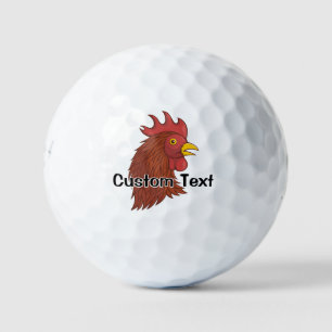 Red Rooster's Head Golf Balls