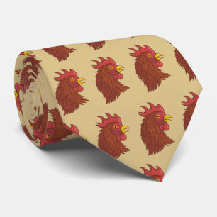 Red Rooster's Head Tie