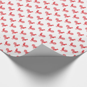 Red Roosters seamless pattern Wrapping Paper