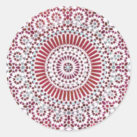 red root chakra circle mosaic