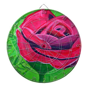 Red Rose2 Dartboard