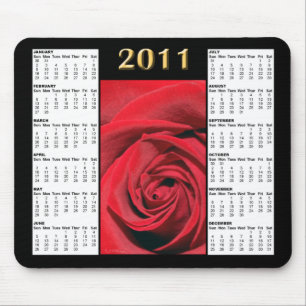 Red Rose 2011 Calendar Mousepad