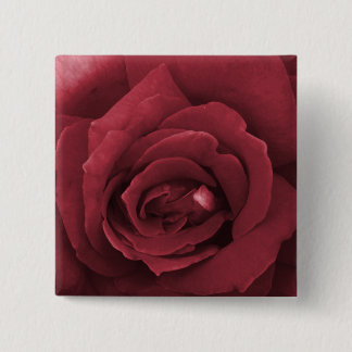 red rose 2 inch square button
