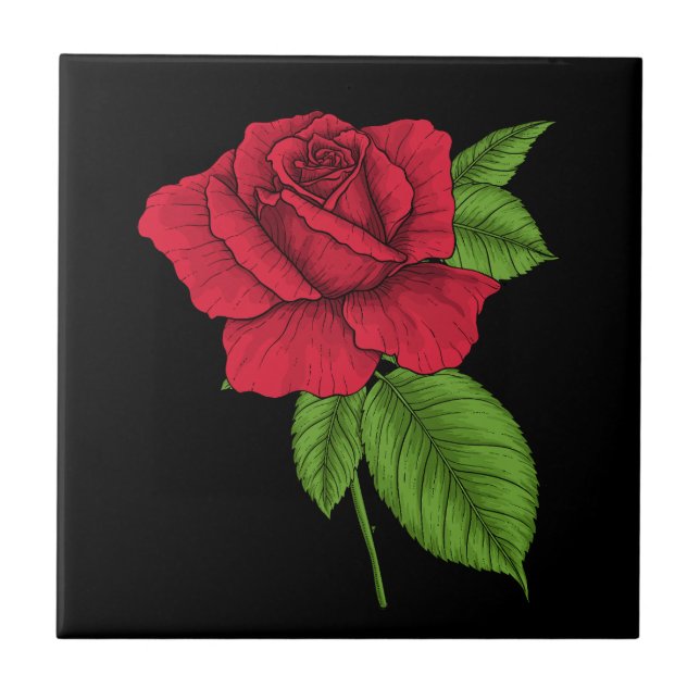 Red rose 2 tile (Front)