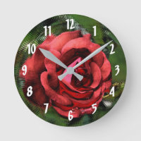 Red Rose Abstract Flower Art