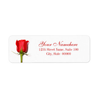 Red Rose Address Labels