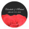 Red Rose and Black Wedding Favour Label