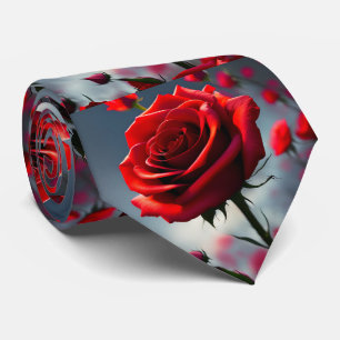 Red Rose And Buds, Neck Tie