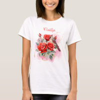 Red Rose and Cardinal Personalized