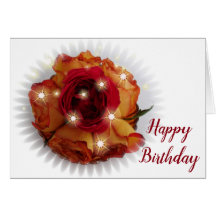 Red Rose and Orange and Yellow Roses