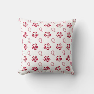 Red Rose and Teardrop Pillow