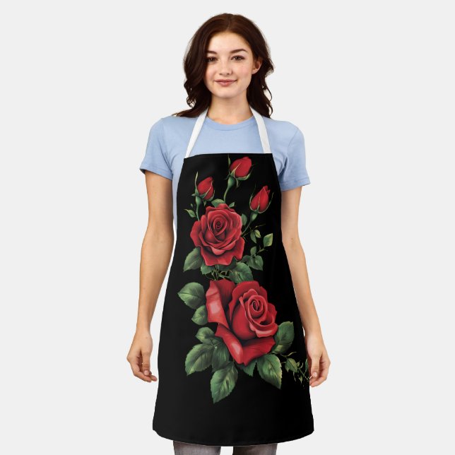 RED ROSE APRON (Worn)