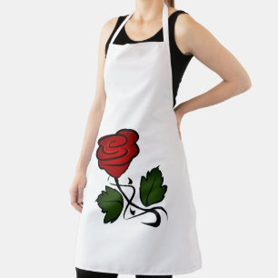Red Rose Apron