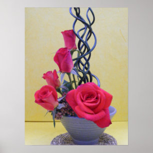 Red Rose Arrangement Poster