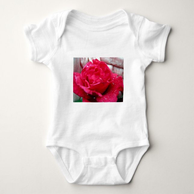 Red Rose Baby Bodysuit (Front)