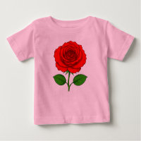 Red Rose Baby T-Shirt