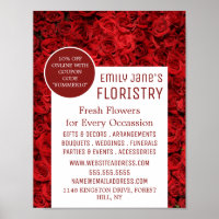 Red Rose Background, Floristry Advertising