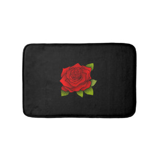 Red Rose Bath Mat