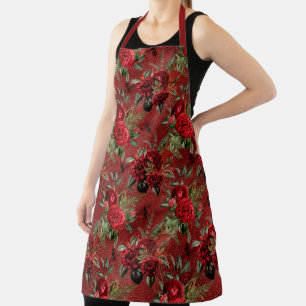 Red Rose Bee Series Design 11  Apron