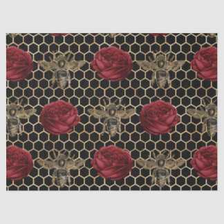Red Rose Bee Series Design 28 Tissue Paper