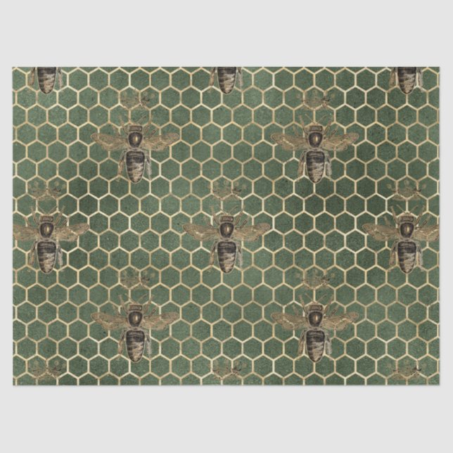 Red Rose Bee Series Design 31 Tissue Paper (Front)