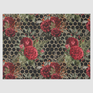 Red Rose Bee Series Design 60 Tissue Paper