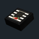 Red Rose, Black, White & Gold Stripe - Gift Box<br><div class="desc">The Red Rose, Black, White & Gold Stripe Wedding Collection – Containing all you need to make your special day elegant and unique. A selection of beautiful, elegant design elements including a red & pink rose sprig, gold coloured text, gold framed text boxes finished with a black, white & gold...</div>