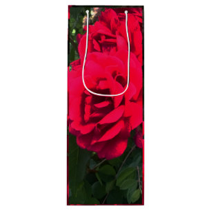 Red Rose Bloom Season Wine Gift Bag