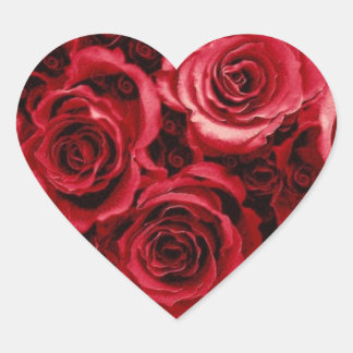 RED Rose Bouquet - Heart Wedding Envelope Seal