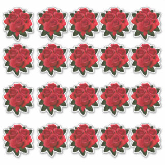 Red Rose Bouquet  Multiple Sticker