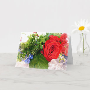 Red Rose Bouquet Valentine's/Happy Anniversary Card