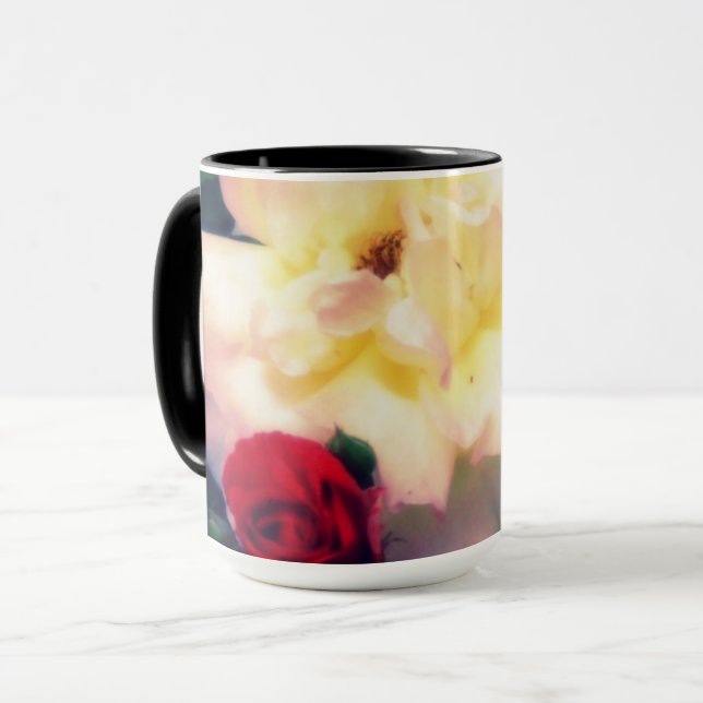 Red Rose Bud Beverage Mug (Front Left)