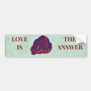 Red Rose Bumper Sticker