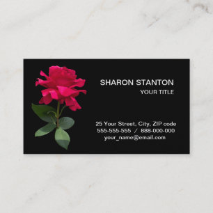 Red rose business card