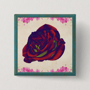 Red Rose Button