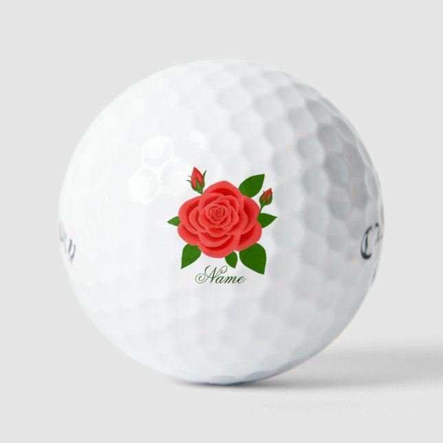 Red Rose Callaway Supersoft Golf Balls (Front)