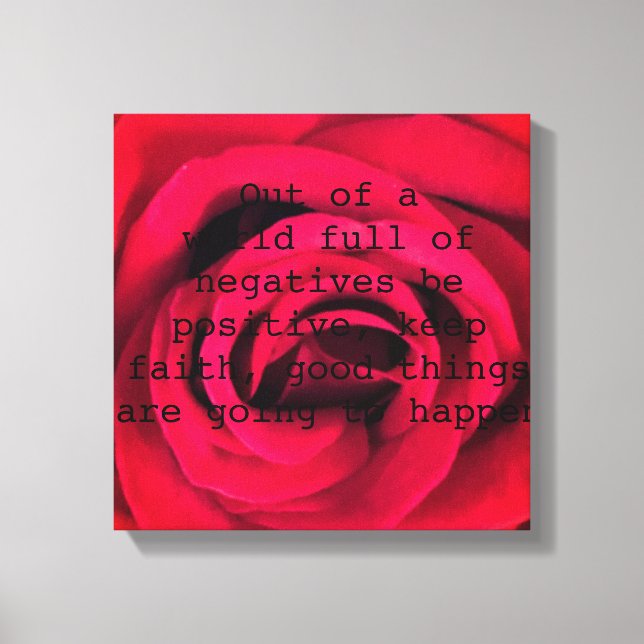 Red Rose Canvas Print (Front)