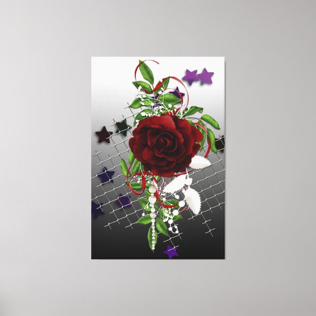 Red Rose Canvas Print (Front)