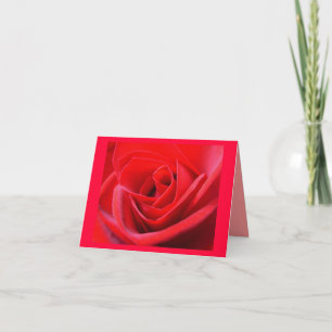 Red Rose Cards Flowers Custom Greeting Card