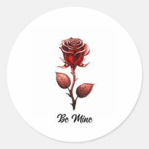 Red Rose  Classic Round Sticker