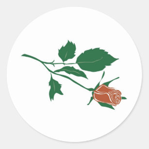 Red Rose Clipart Classic Round Sticker