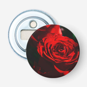 Red Rose Close Up Photo Bottle Opener