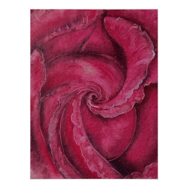 Red rose close-up poster (Front)