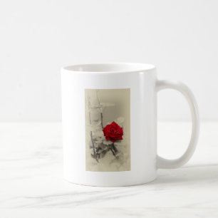 red rose coffee mug