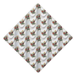 Red rose curtain Thunder_Cove Graduation Cap Topper