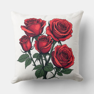 Red Rose Cushion Pillow