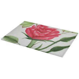 Red Rose Cutting Board