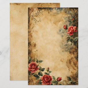 Red Rose Dark Fantasy Stationery