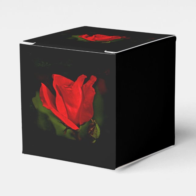 Red Rose - Dark Passion Favor Box (Front Side)