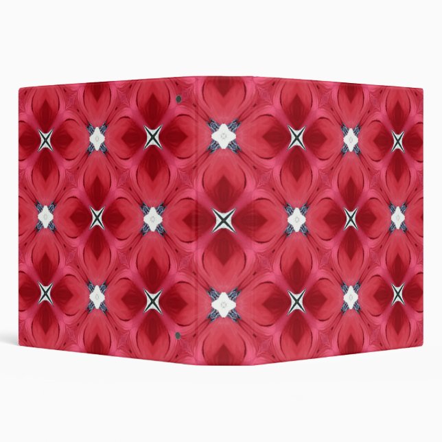 Red Rose Diamond Geometric Pattern Binder (Background)